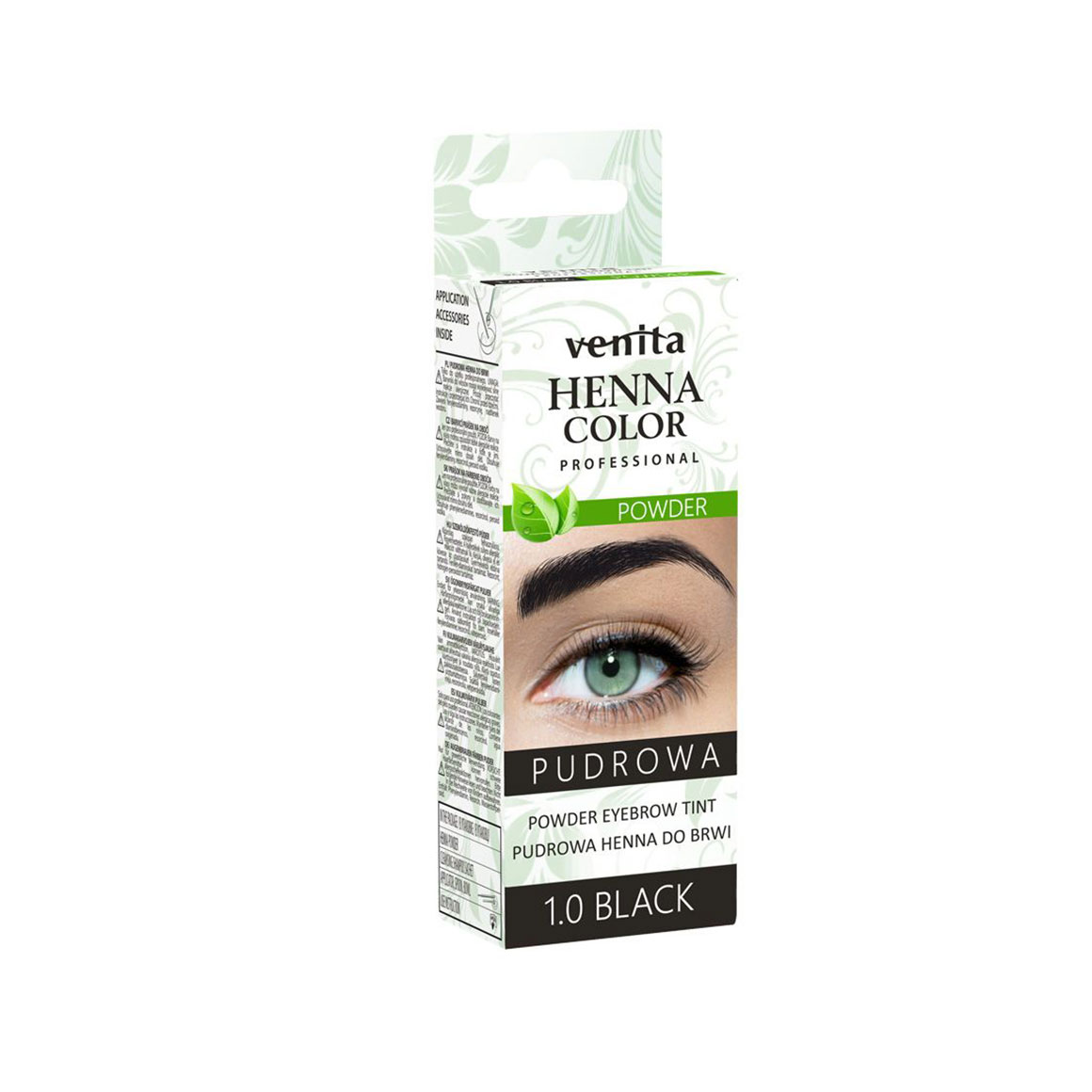 Хна для брів Venita Professional Henna Color Powder Eyebrow Tint 1.0 Black, 4 г